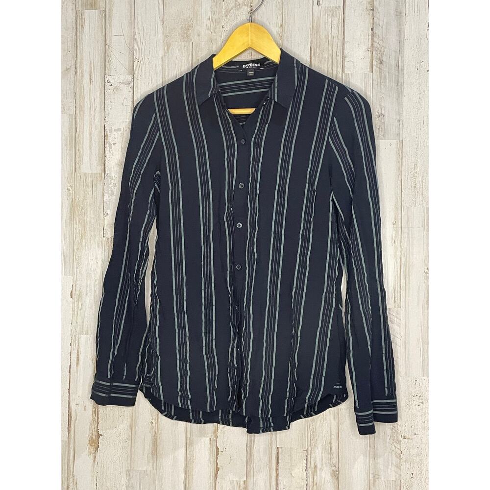 Express Women’s Black Button Down Top Size S/P